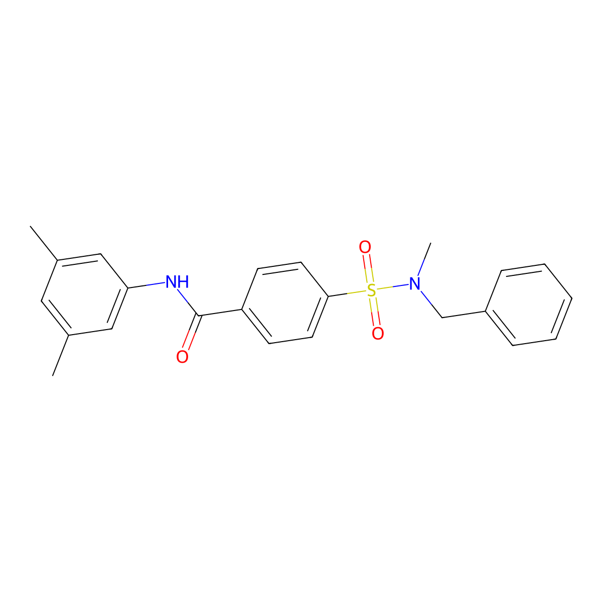 4-[benzyl(methyl)sulfamoyl]-N-(3,5-dimethylphenyl)benzamide molecular structure, CAS 683764-89-8