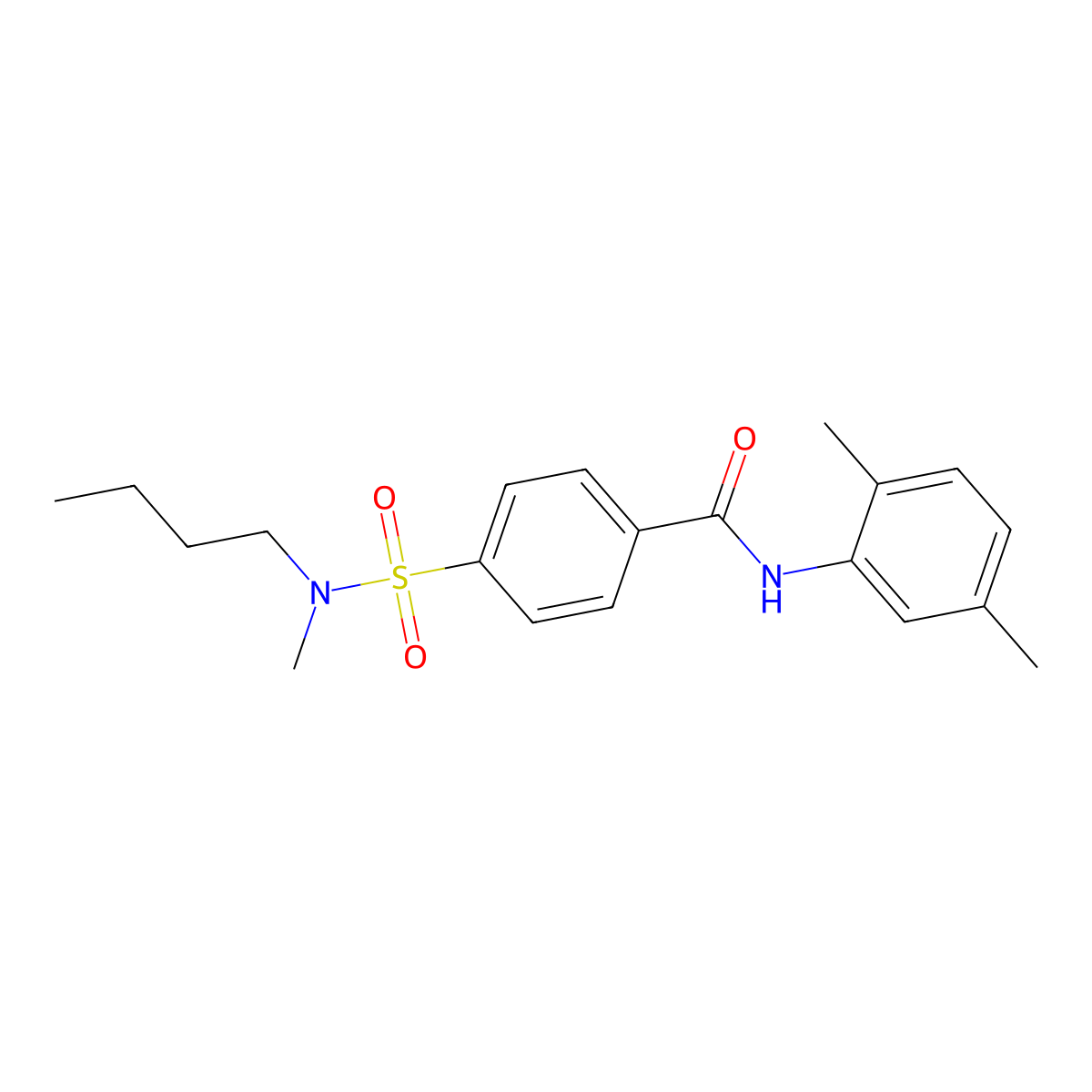 4-[butyl(methyl)sulfamoyl]-N-(2,5-dimethylphenyl)benzamide molecular structure, CAS 683765-26-6