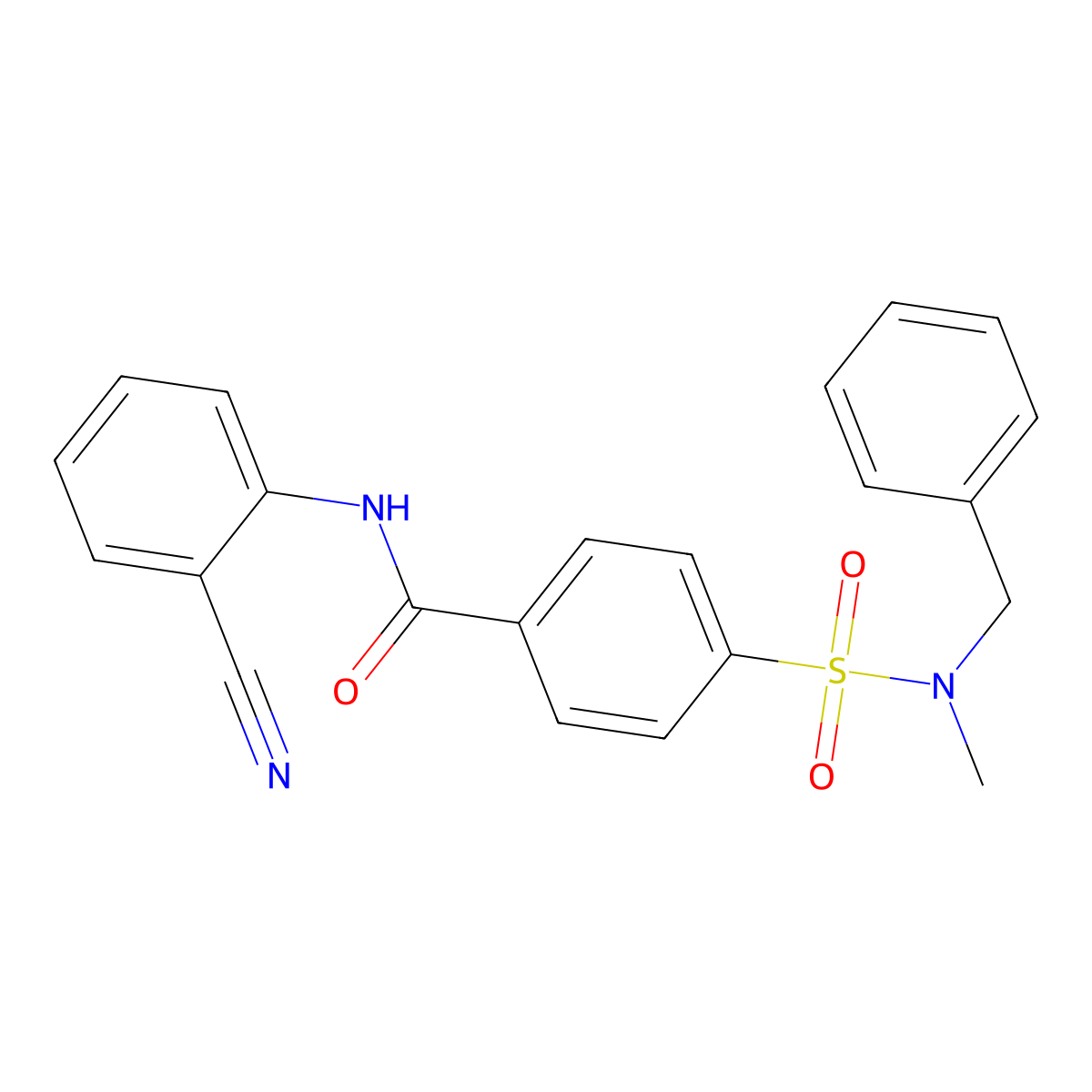 4-[benzyl(methyl)sulfamoyl]-N-(2-cyanophenyl)benzamide molecular structure, CAS 683766-02-1