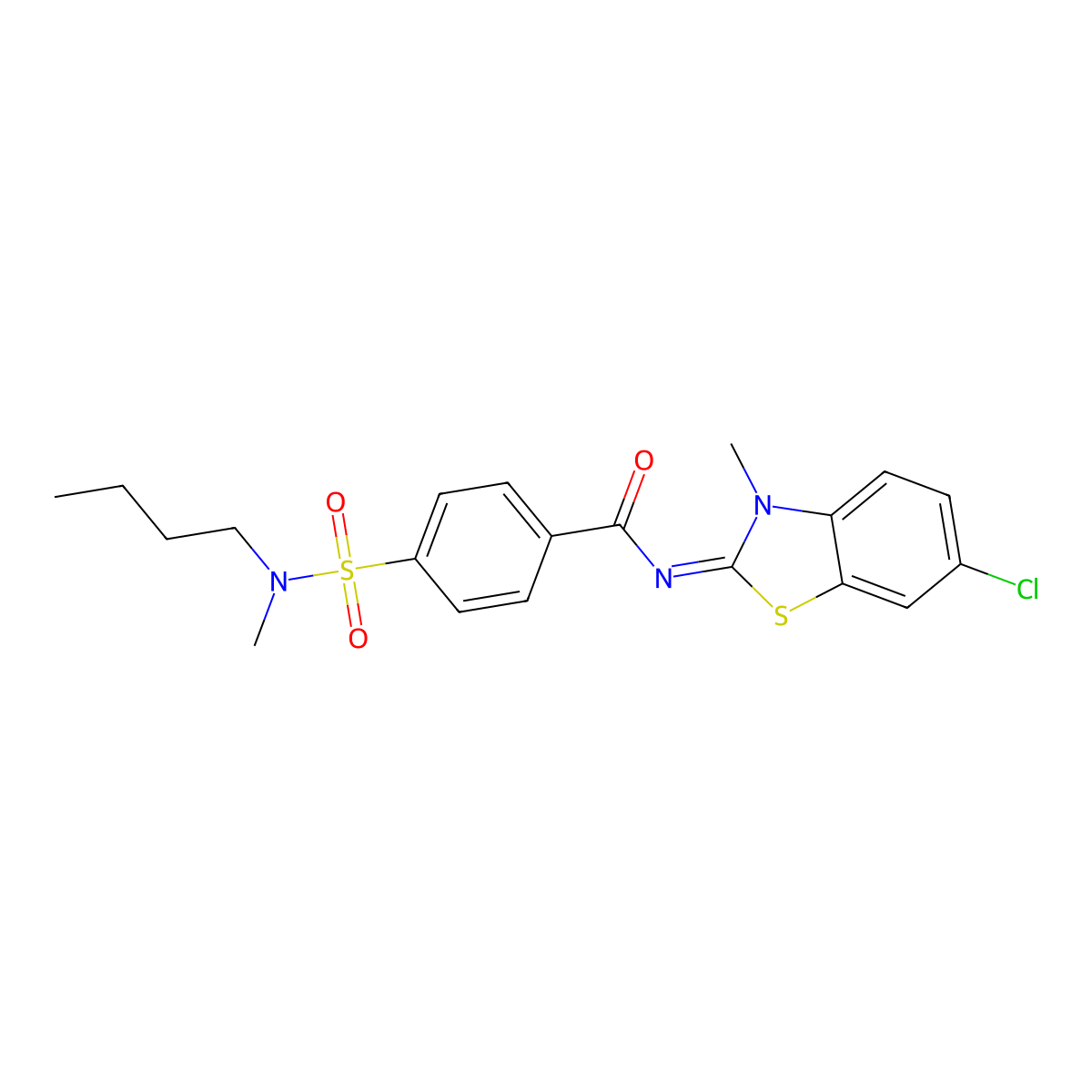 (E)-4-(N-butyl-N-methylsulfamoyl)-N-(6-chloro-3-methylbenzo[d]thiazol-2(3H)-ylidene)benzamide molecular structure, CAS 683767-11-5