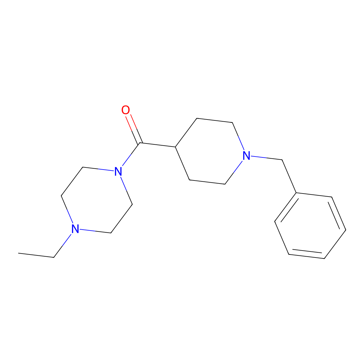 (1-Benzylpiperidin-4-yl)(4-ethylpiperazin-1-yl)methanone molecular structure, CAS 683769-51-9