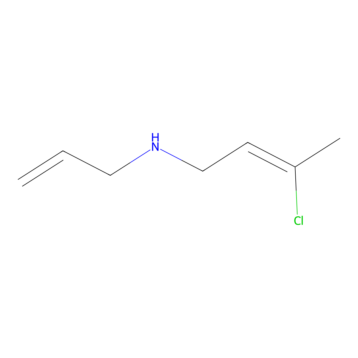(2Z)-N-Allyl-3-chlorobut-2-EN-1-amine molecular structure, CAS 683769-64-4