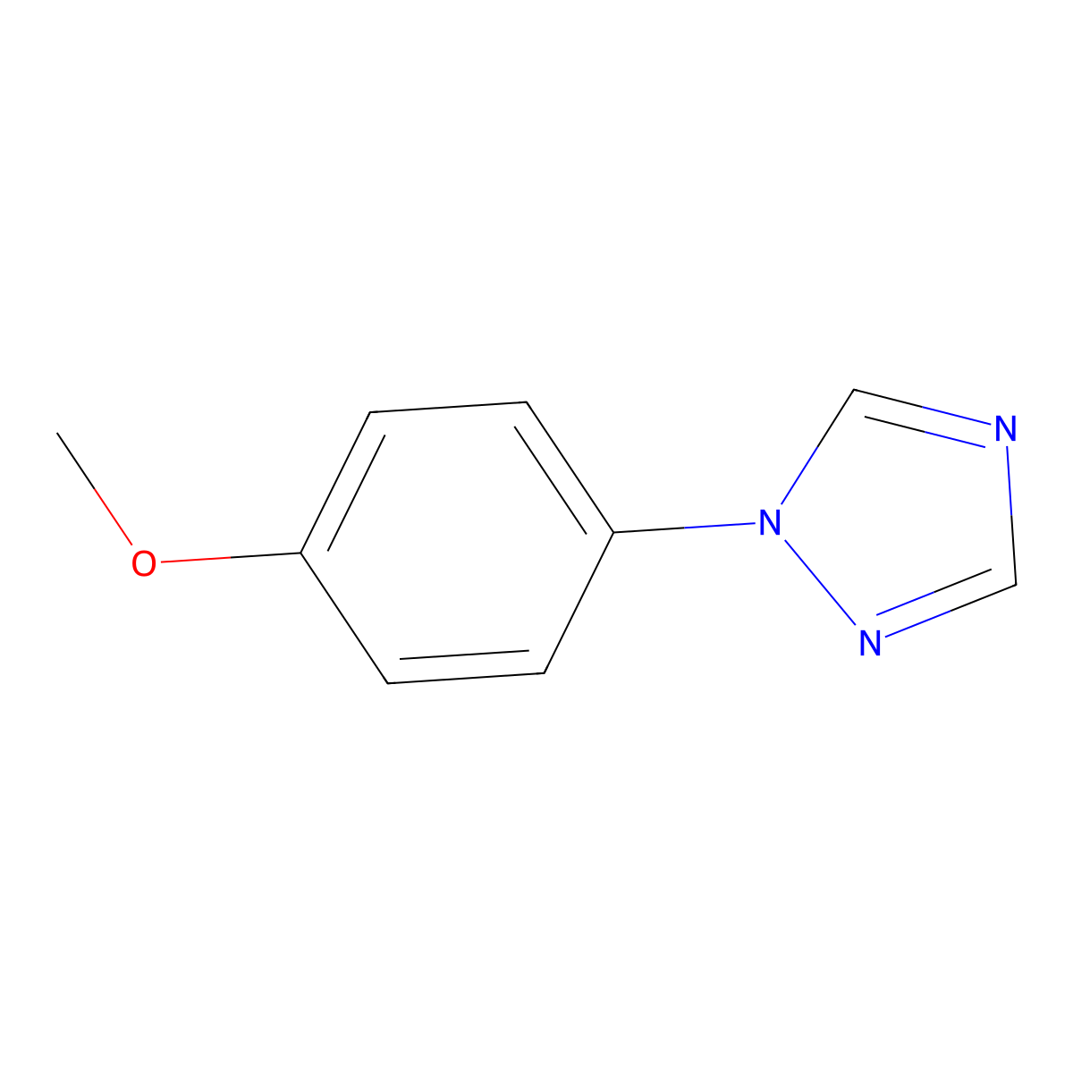 1-(4-methoxyphenyl)-1H-1,2,4-triazole molecular structure, CAS 68377-33-3