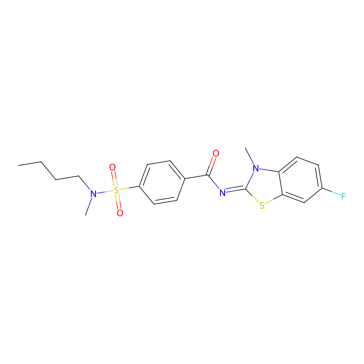(E)-4-(N-butyl-N-methylsulfamoyl)-N-(6-fluoro-3-methylbenzo[d]thiazol-2(3H)-ylidene)benzamide molecular structure, CAS 683770-39-0