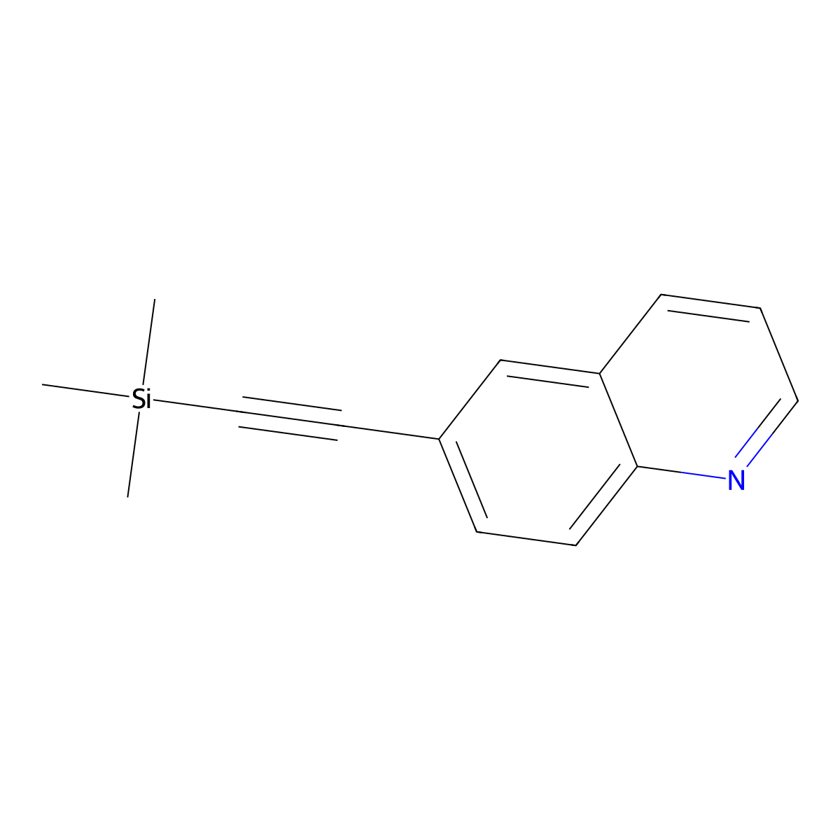 6-((Trimethylsilyl)ethynyl)quinoline molecular structure, CAS 683774-32-5