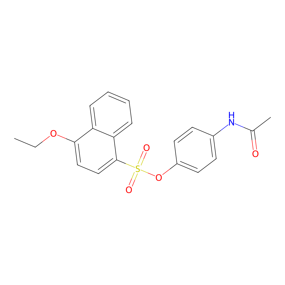 4-Acetamidophenyl 4-ethoxynaphthalene-1-sulfonate molecular structure, CAS 683780-38-3