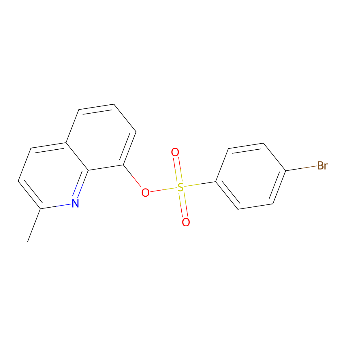 (2-Methylquinolin-8-yl) 4-bromobenzenesulfonate molecular structure, CAS 683780-61-2
