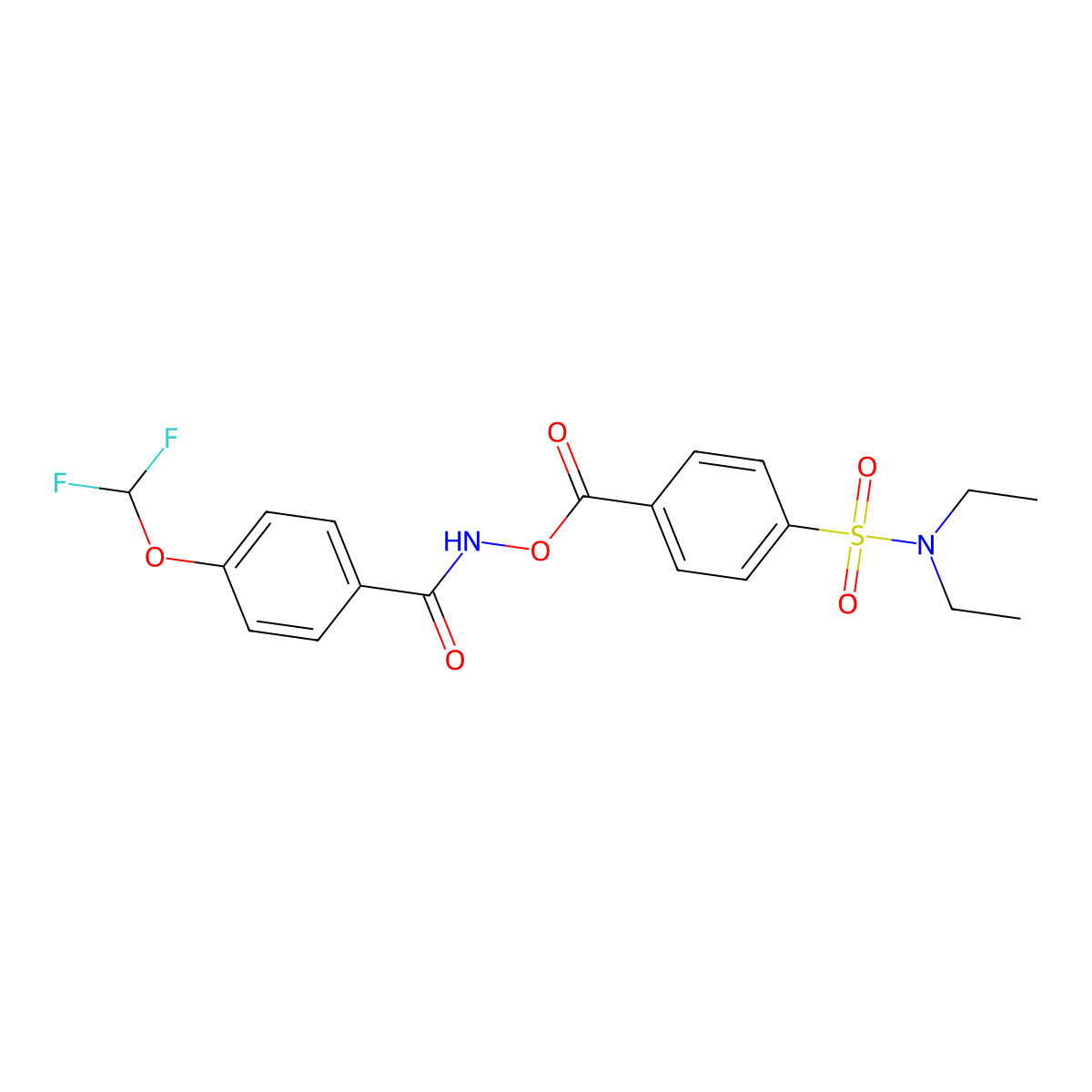 [[4-(Difluoromethoxy)benzoyl]amino] 4-(diethylsulfamoyl)benzoate molecular structure, CAS 683781-05-7