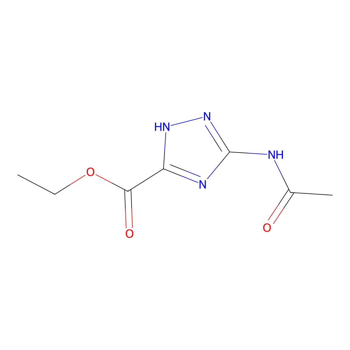 ethyl 3-acetamido-1H-1,2,4-triazole-5-carboxylate molecular structure, CAS 683782-57-2