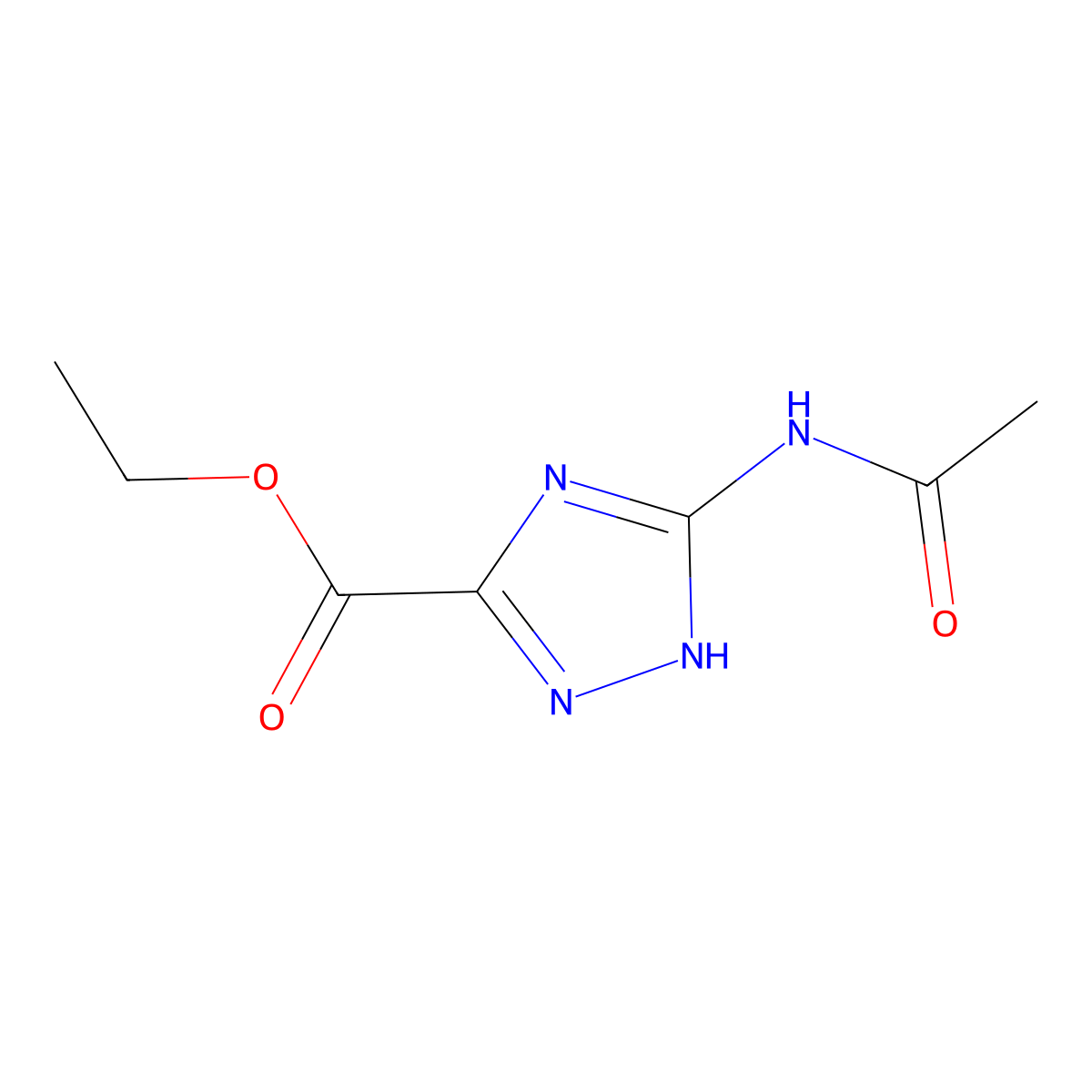 ethyl 3-acetamido-1H-1,2,4-triazole-5-carboxylate molecular structure, CAS 683782-57-2