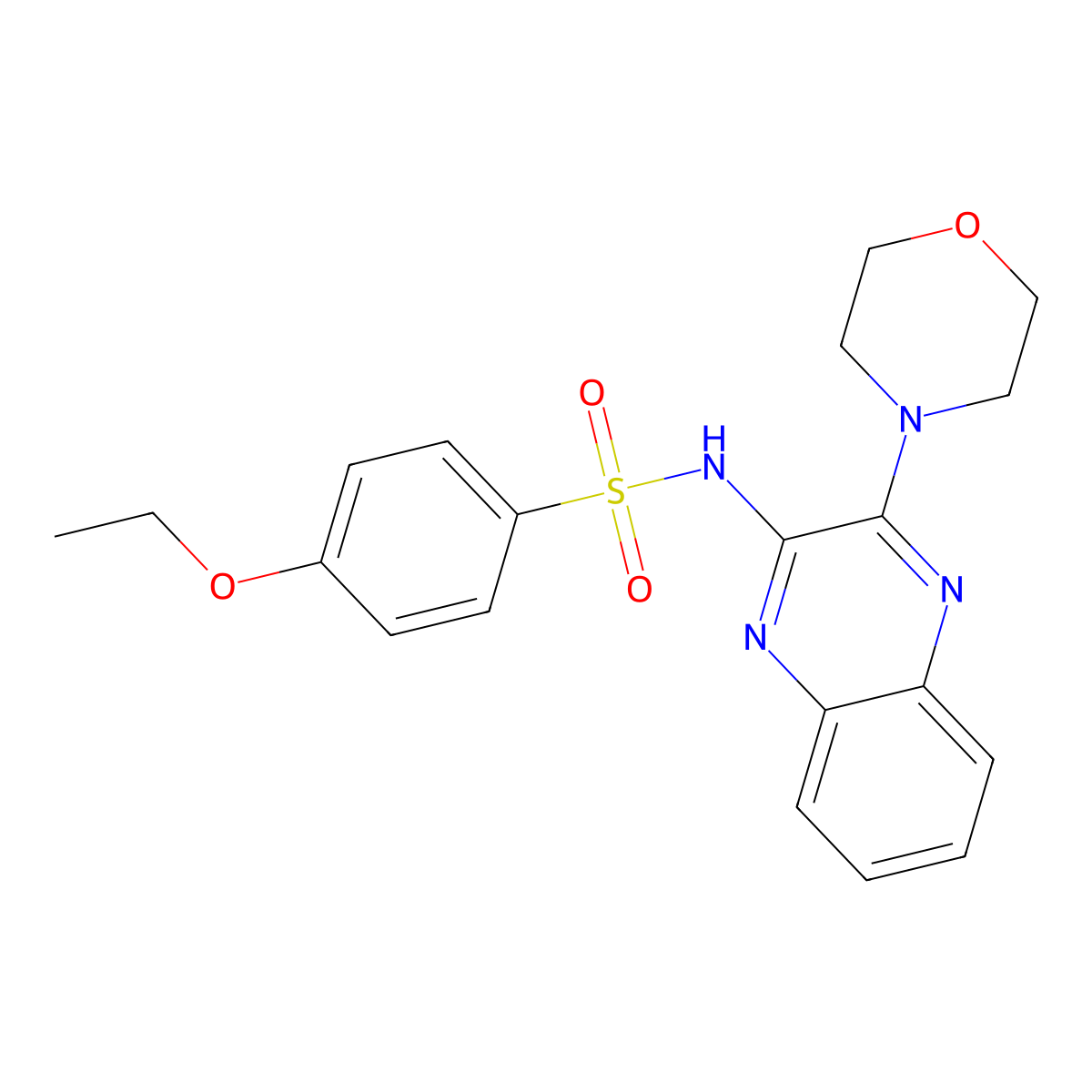 [(4-Ethoxyphenyl)sulfonyl](3-morpholin-4-ylquinoxalin-2-yl)amine molecular structure, CAS 683783-22-4