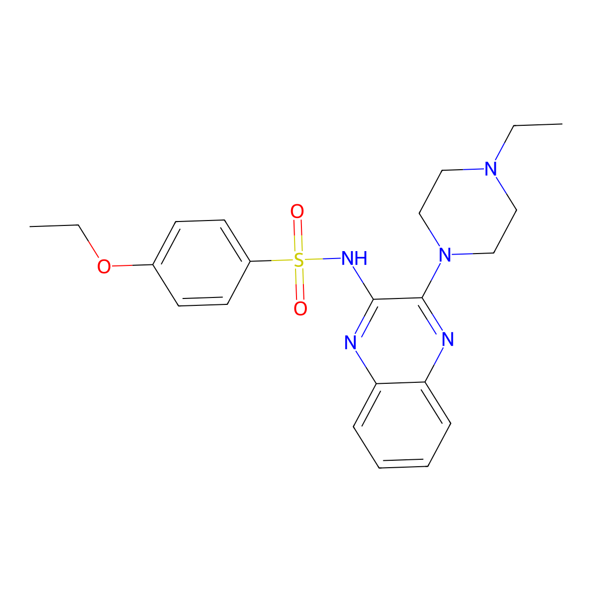 [(4-Ethoxyphenyl)sulfonyl][3-(4-ethylpiperazinyl)quinoxalin-2-yl]amine molecular structure, CAS 683783-28-0