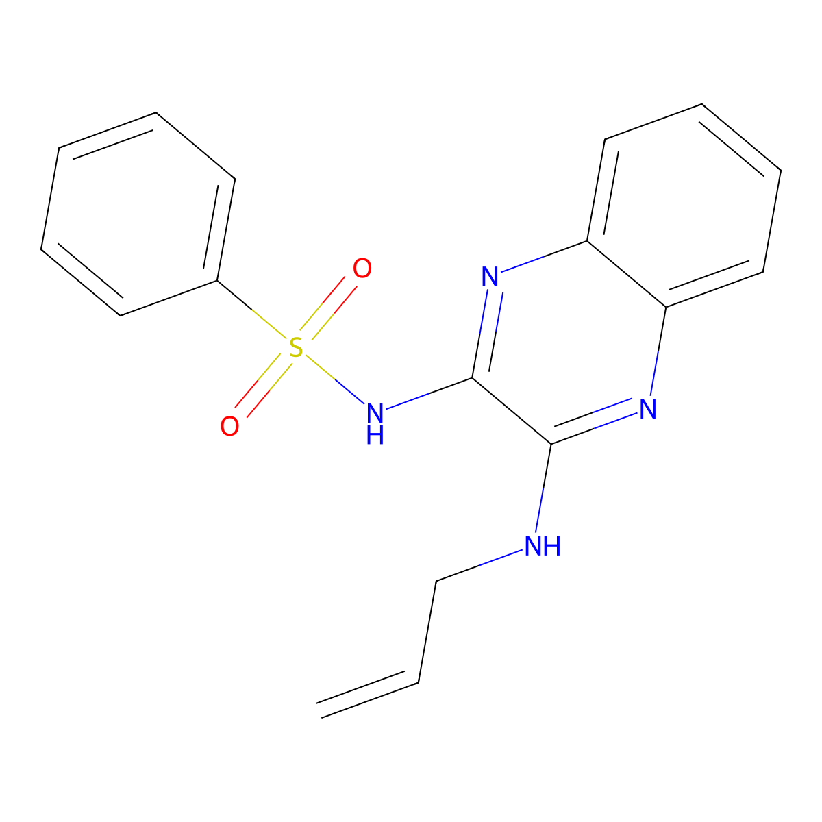 N-[3-(prop-2-en-1-ylamino)quinoxalin-2-yl]benzenesulfonamide molecular structure, CAS 683783-47-3