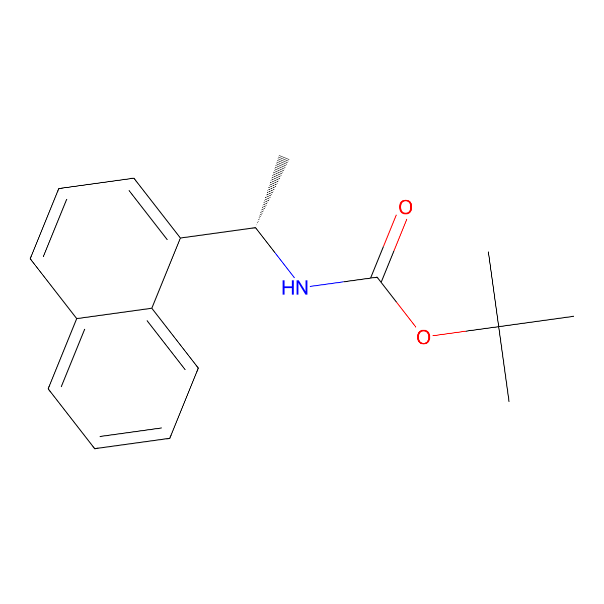 tert-butyl N-[(1S)-1-(naphthalen-1-yl)ethyl]carbamate molecular structure, CAS 683788-80-9