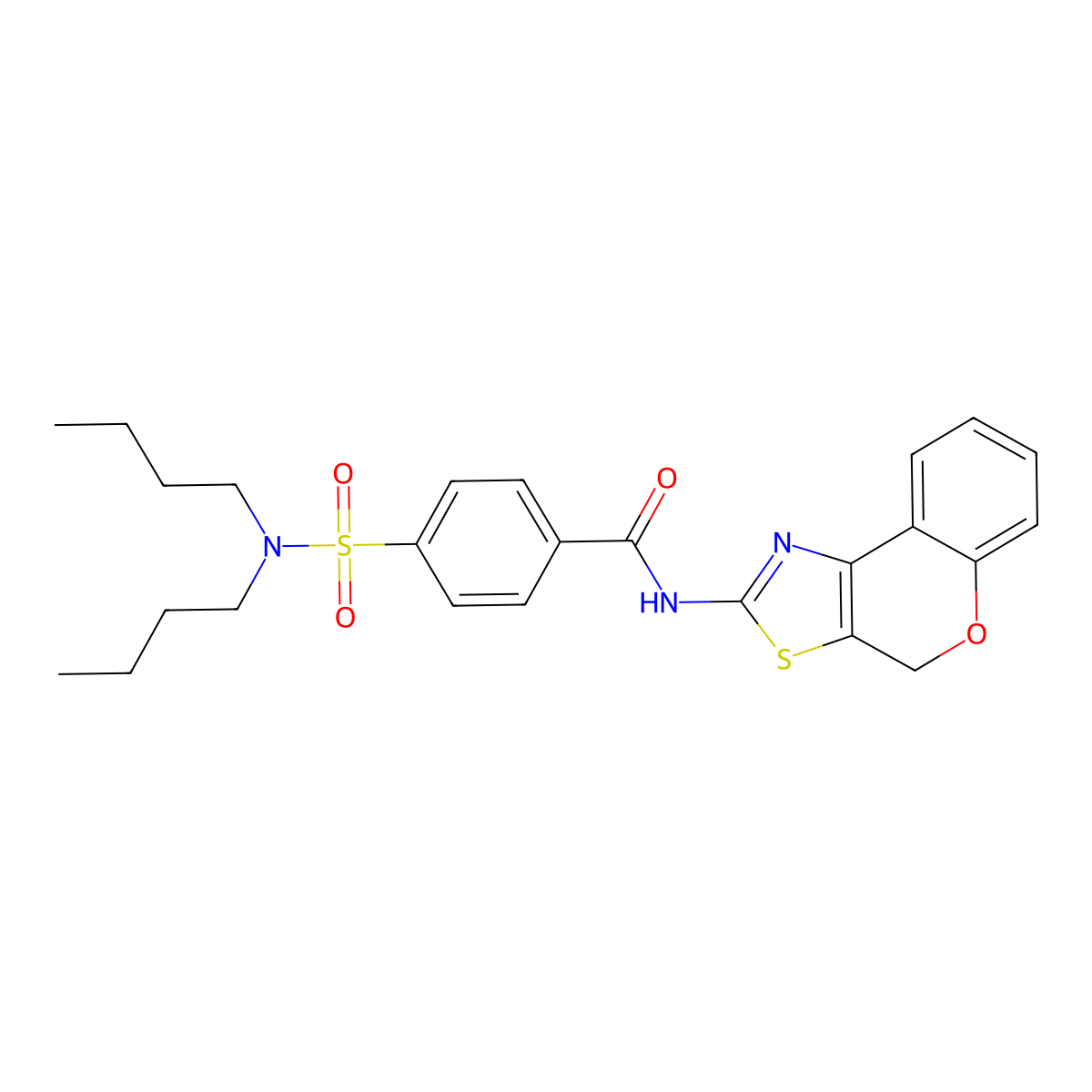 N-{4H-Chromeno[4,3-D][1,3]thiazol-2-YL}-4-(dibutylsulfamoyl)benzamide molecular structure, CAS 683790-80-9