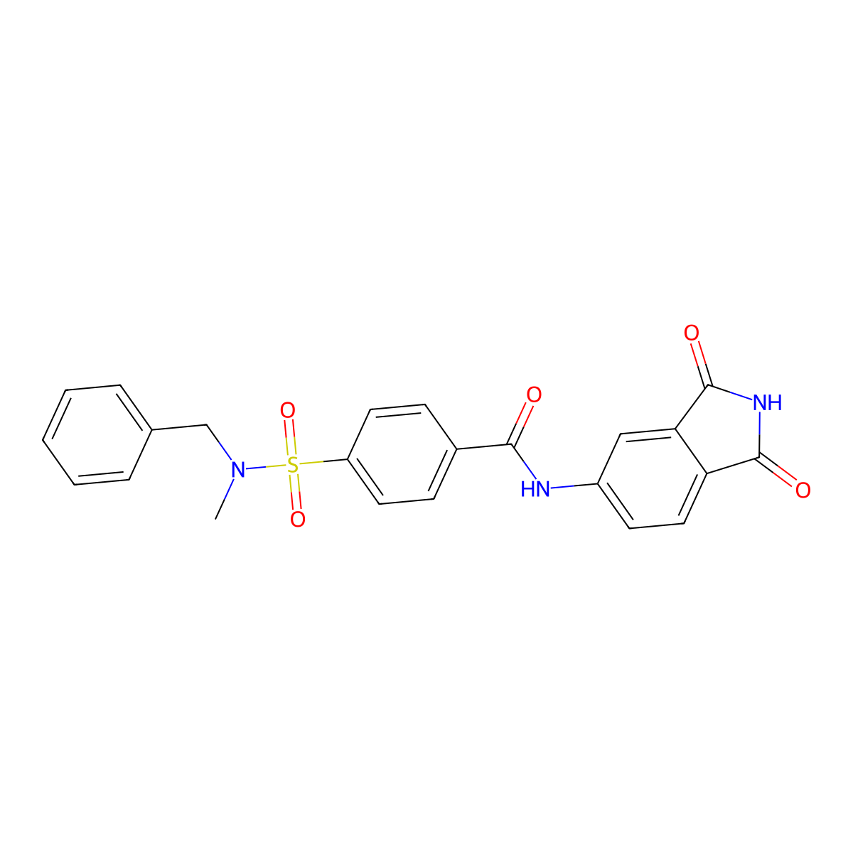 4-[benzyl(methyl)sulfamoyl]-N-(1,3-dioxoisoindol-5-yl)benzamide molecular structure, CAS 683791-66-4