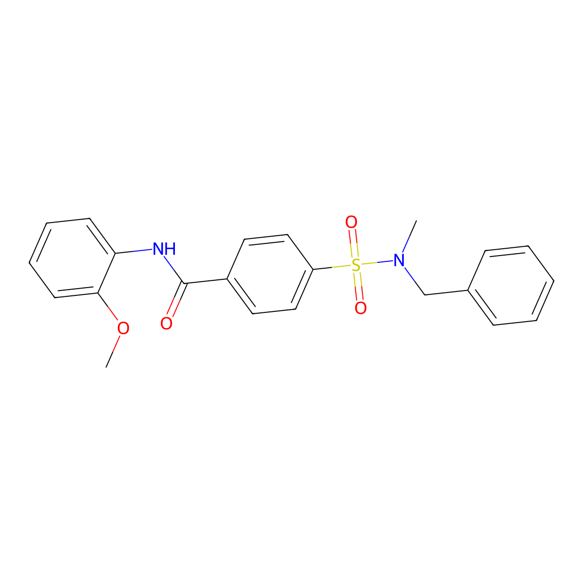 4-[benzyl(methyl)sulfamoyl]-N-(2-methoxyphenyl)benzamide molecular structure, CAS 683791-85-7