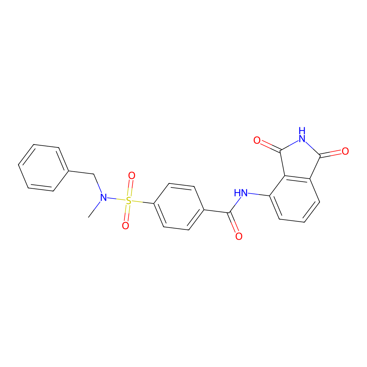4-[benzyl(methyl)sulfamoyl]-N-(1,3-dioxoisoindol-4-yl)benzamide molecular structure, CAS 683792-08-7