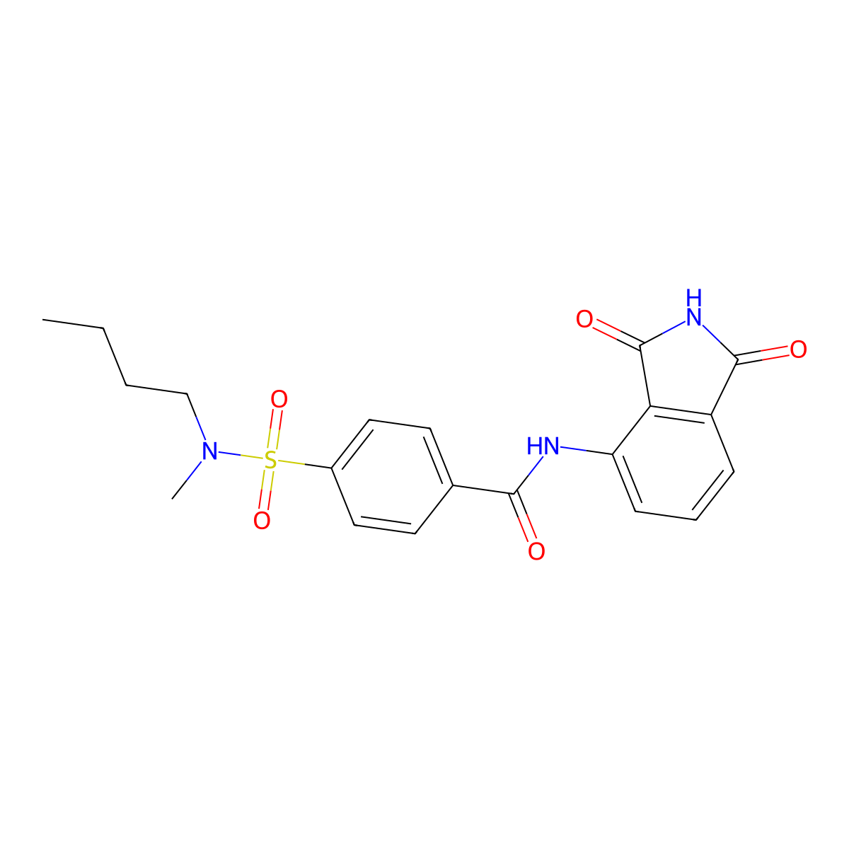 4-[butyl(methyl)sulfamoyl]-N-(1,3-dioxoisoindol-4-yl)benzamide molecular structure, CAS 683792-10-1