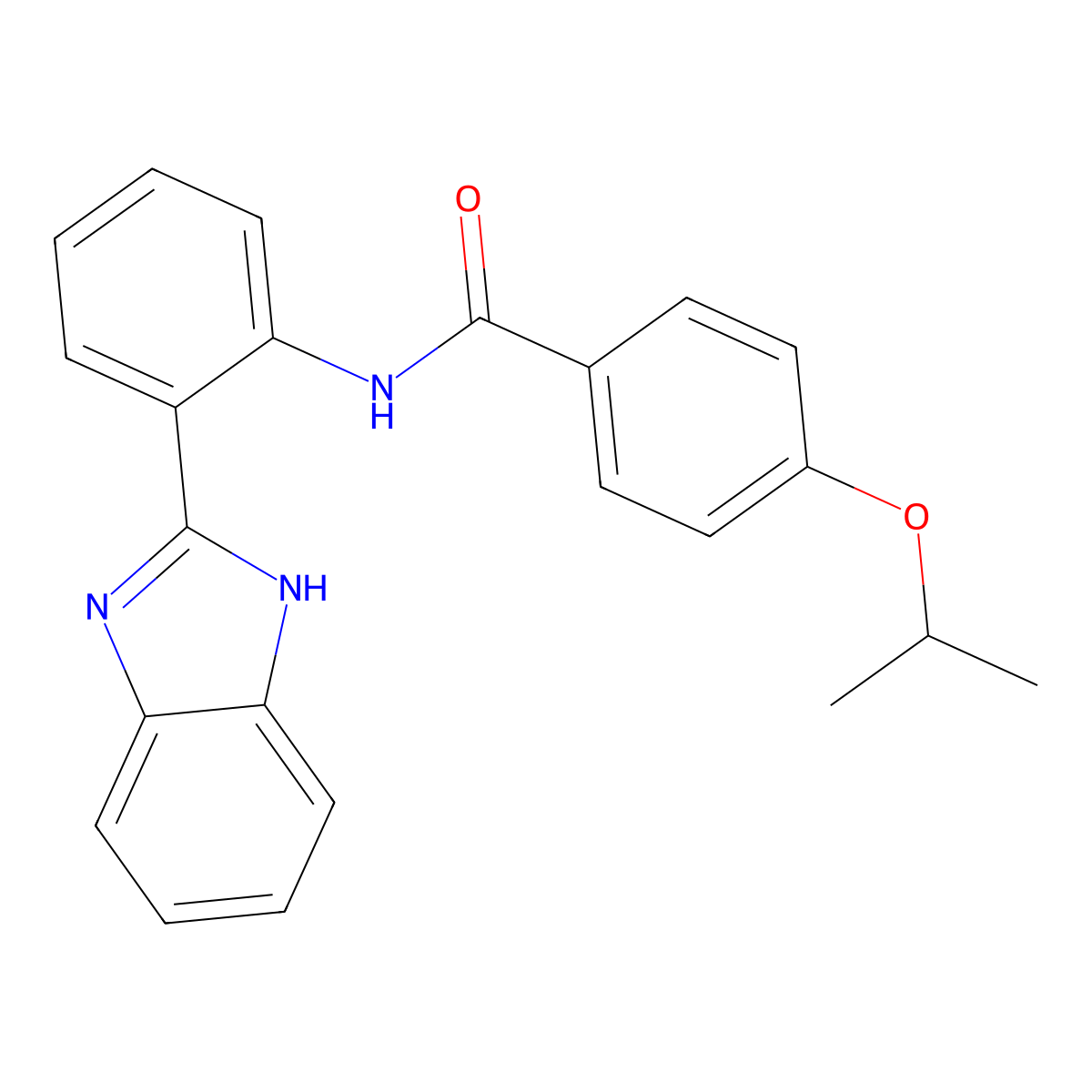 N-(2-(1H-benzo[d]imidazol-2-yl)phenyl)-4-isopropoxybenzamide molecular structure, CAS 683794-22-1