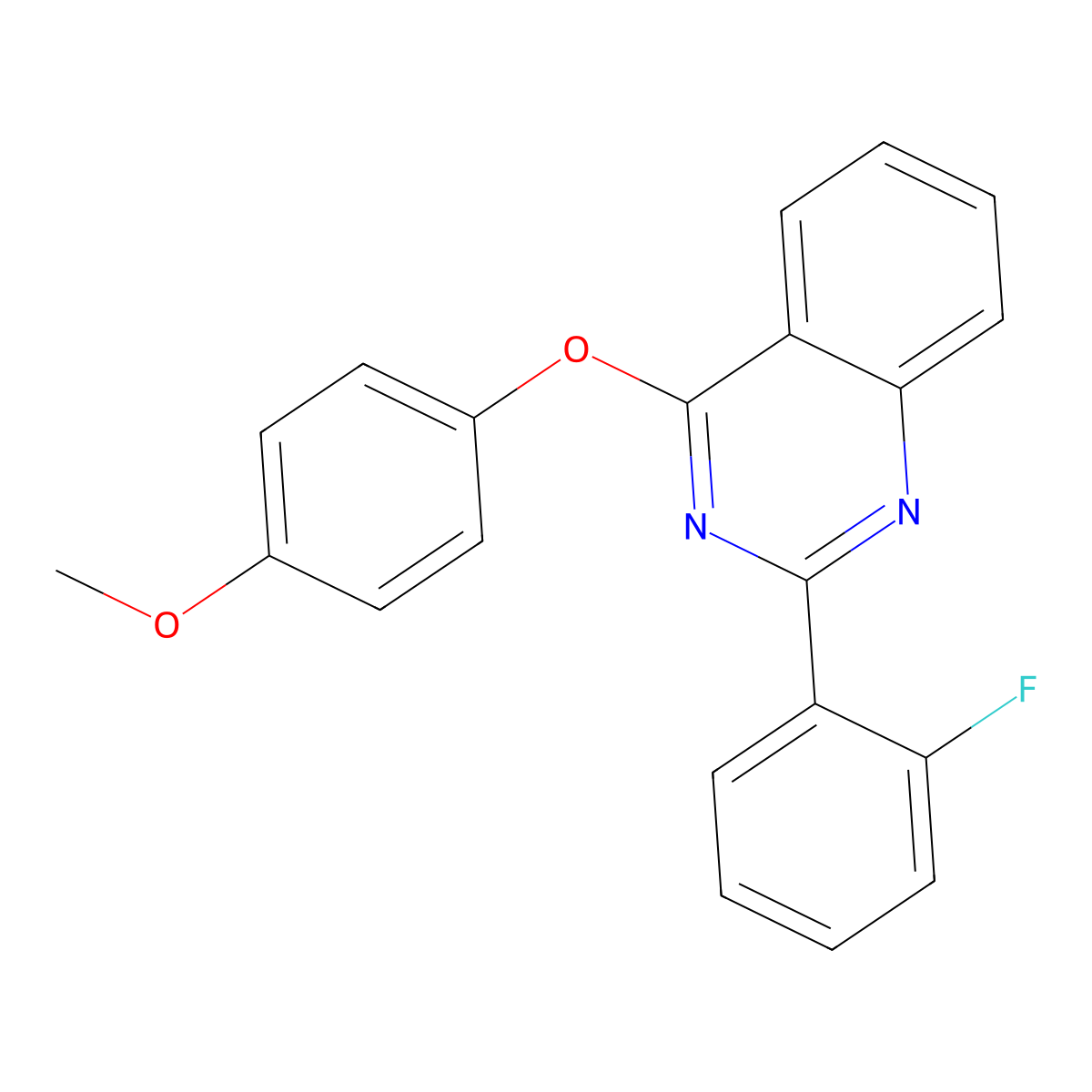 2-(2-Fluorophenyl)-4-(4-methoxyphenoxy)quinazoline molecular structure, CAS 683807-49-0