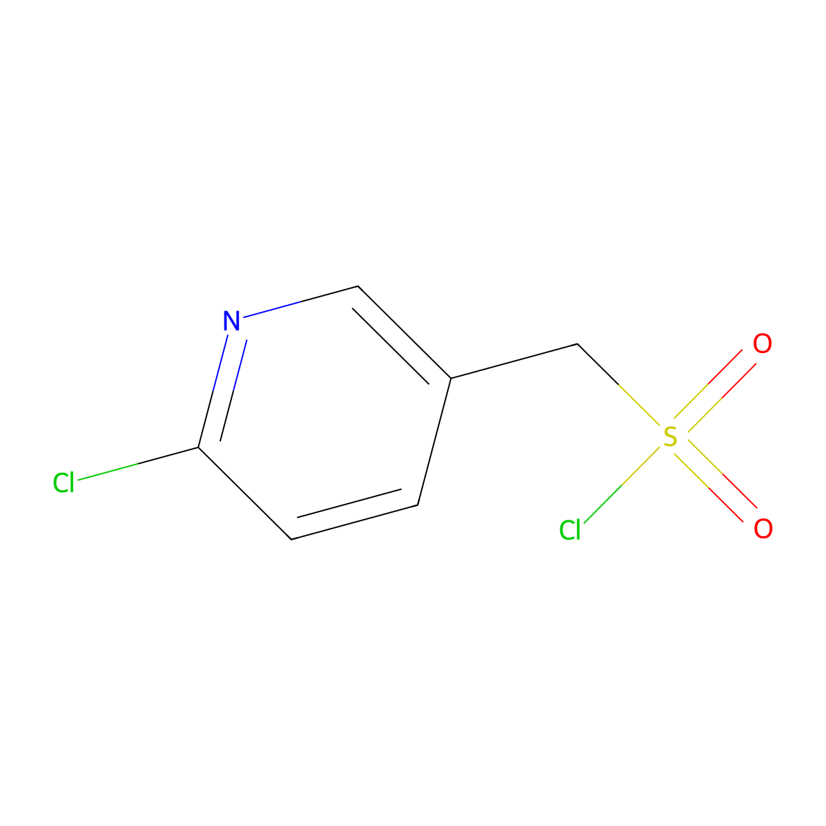 (6-Chloropyridin-3-yl)methanesulfonyl chloride molecular structure, CAS 683813-60-7