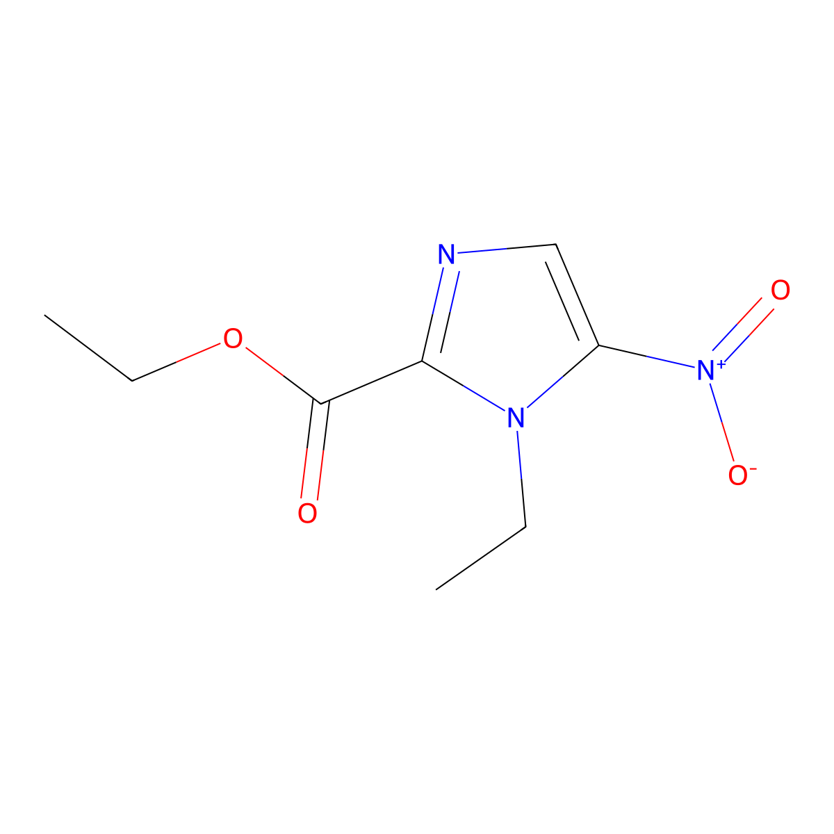 Ethyl 1-ethyl-5-nitro-1H-imidazole-2-carboxylate molecular structure, CAS 683815-49-8