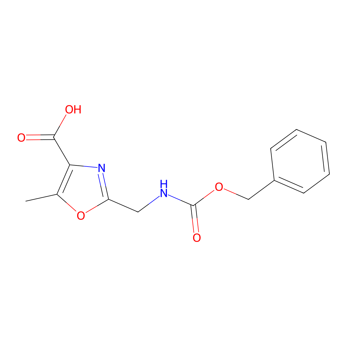 2-({[(Benzyloxy)carbonyl]amino}methyl)-5-methyl-1,3-oxazole-4-carboxylic acid molecular structure, CAS 683815-52-3