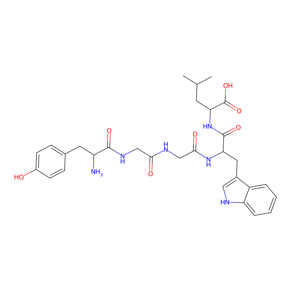 Gluten Exorphin B5 molecular structure, CAS 68382-18-3