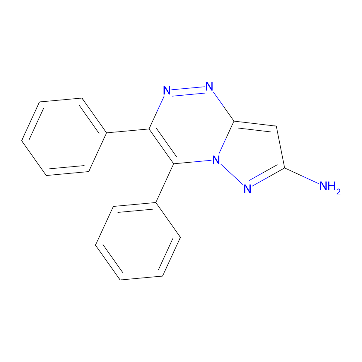 3,4-Diphenylpyrazolo[5,1-c][1,2,4]triazin-7-amine molecular structure, CAS 68384-33-8