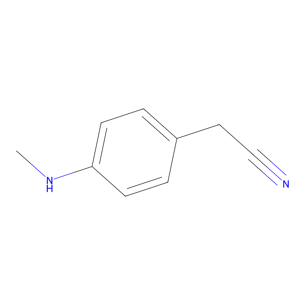 2-[4-(Methylamino)phenyl]acetonitrile molecular structure, CAS 68384-47-4