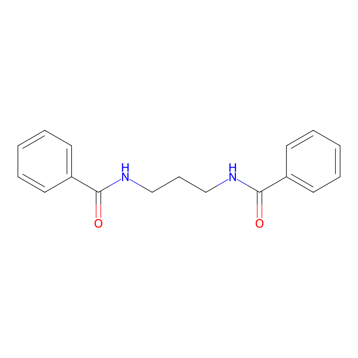 N-[3-(benzoylamino)propyl]benzamide molecular structure, CAS 68388-03-4