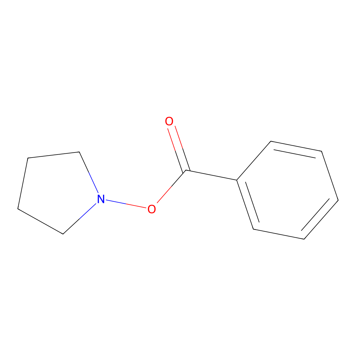 Pyrrolidin-1-yl benzoate molecular structure, CAS 68388-05-6