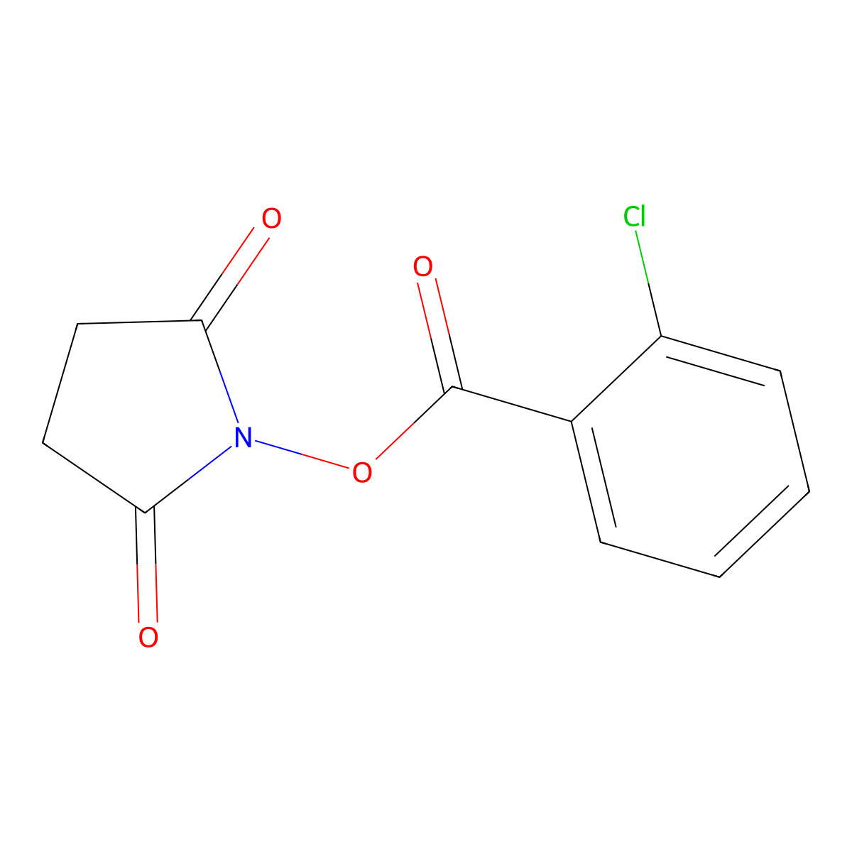 2,5-Pyrrolidinedione, 1-[(2-chlorobenzoyl)oxy]- molecular structure, CAS 68388-08-9
