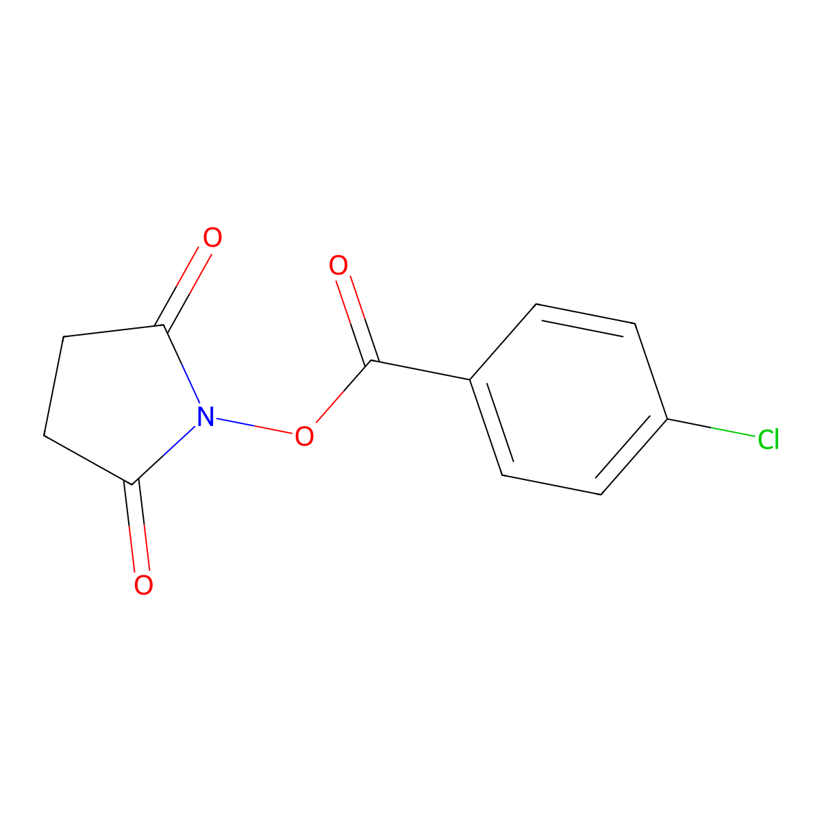 2,5-Pyrrolidinedione, 1-[(4-chlorobenzoyl)oxy]- molecular structure, CAS 68388-09-0