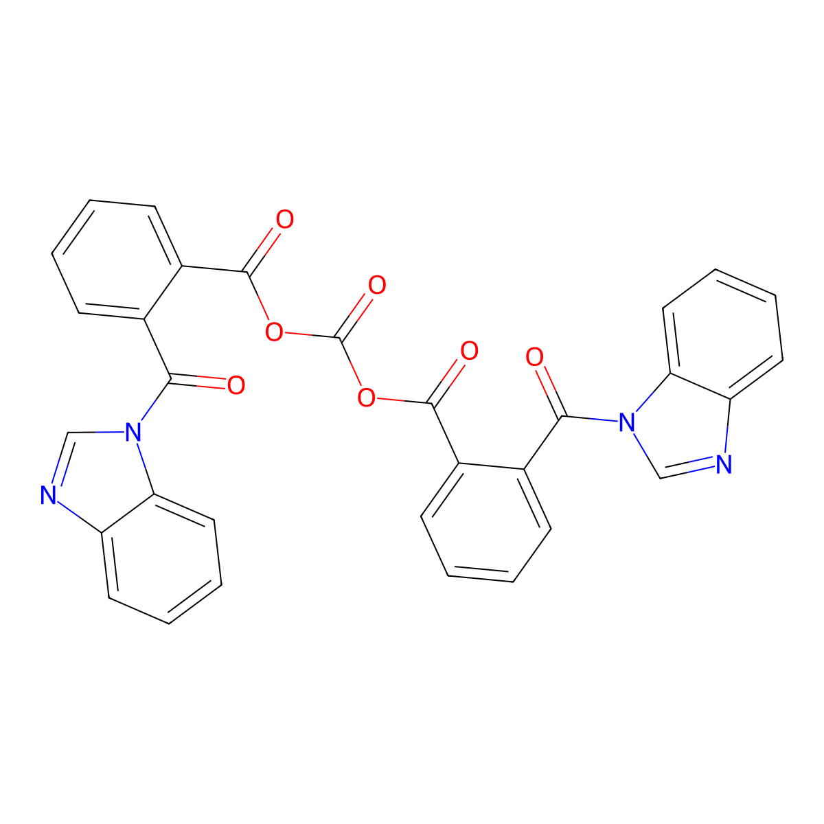 Benzoic acid, carbonylbis((1H-benzimidazol-1-ylcarbonyl)- molecular structure, CAS 68391-20-8
