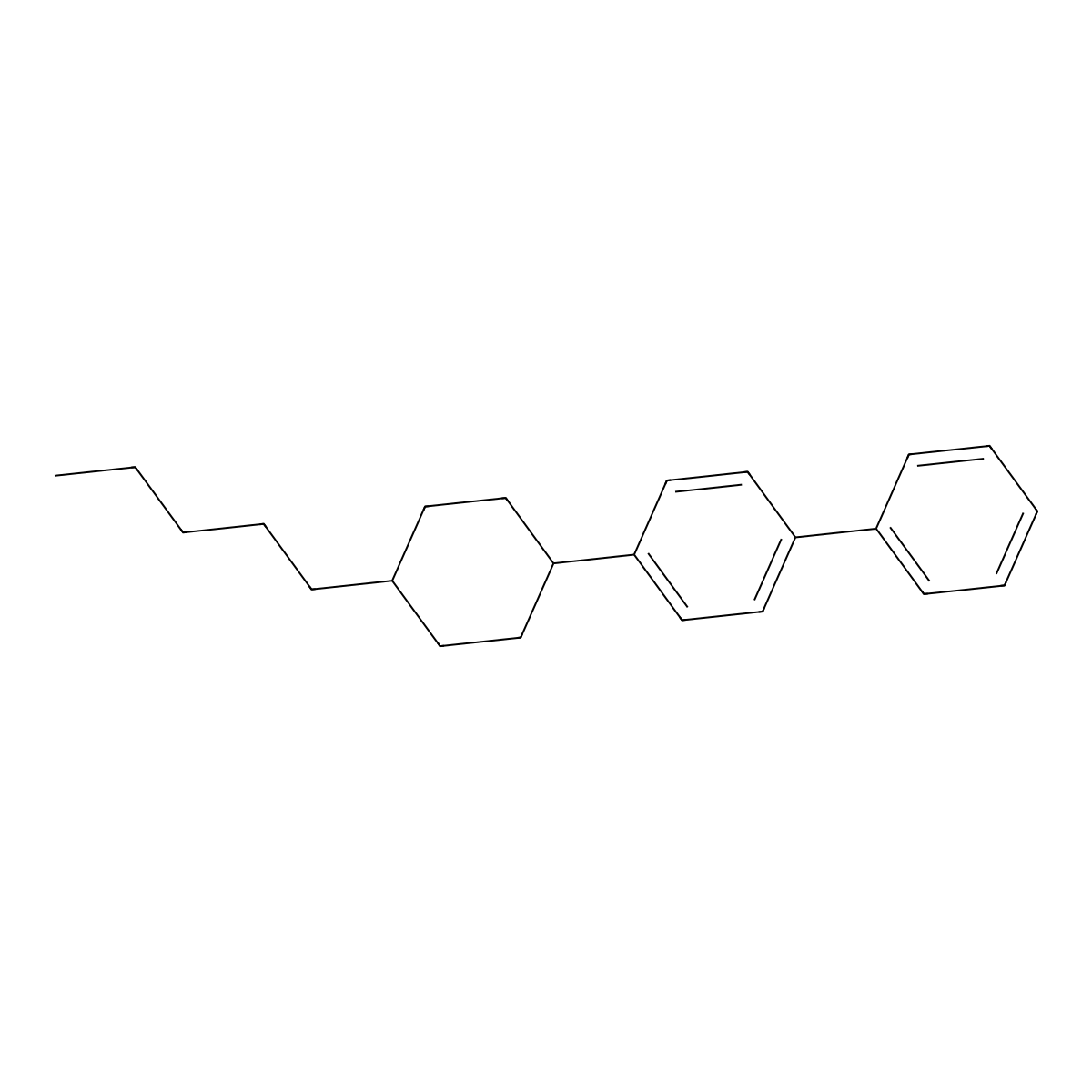 4-(4-Pentylcyclohexyl)-1,1'-biphenyl molecular structure, CAS 68393-05-5