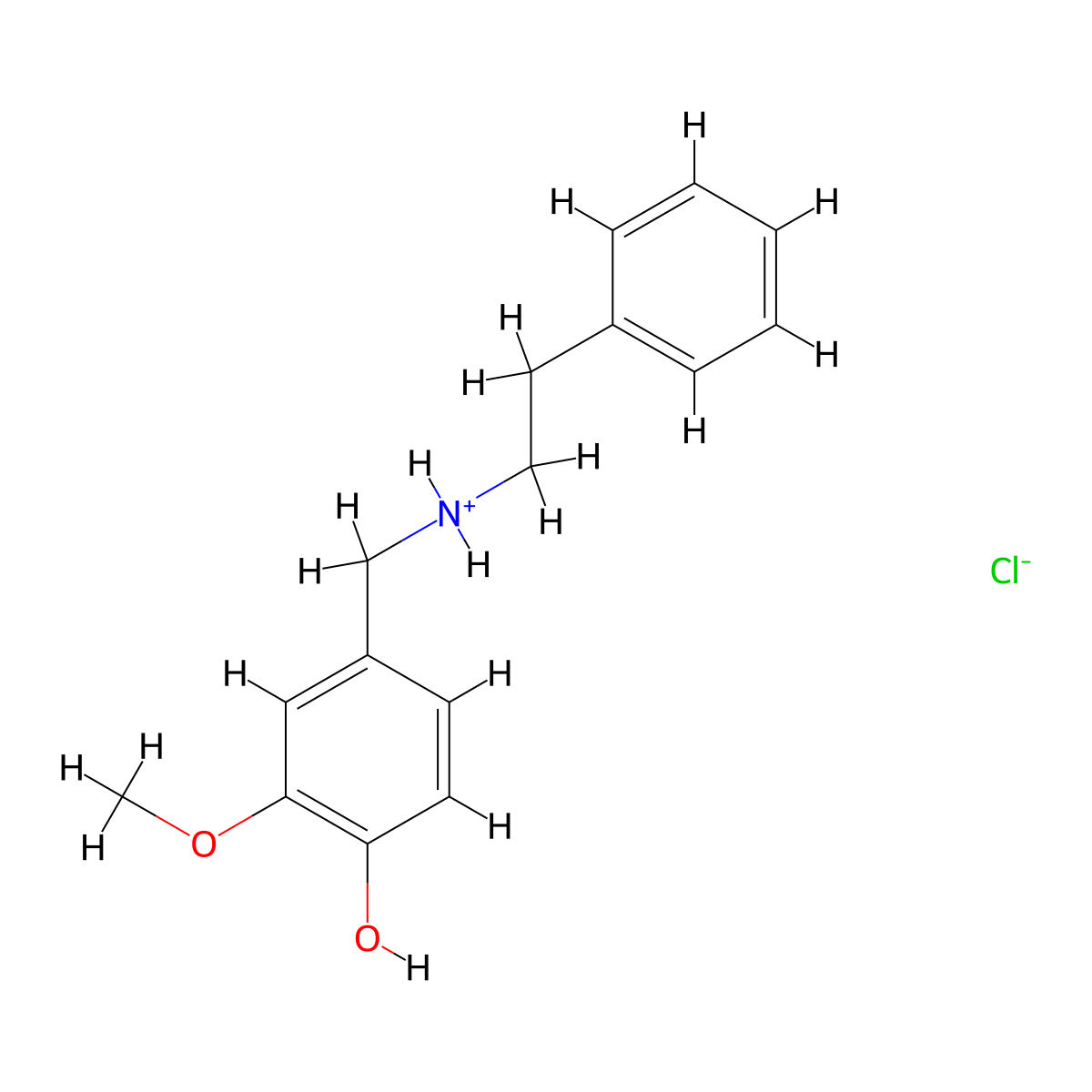 p-Cresol, 2-methoxy-alpha-(phenethylamino)-, hydrochloride molecular structure, CAS 68397-95-5