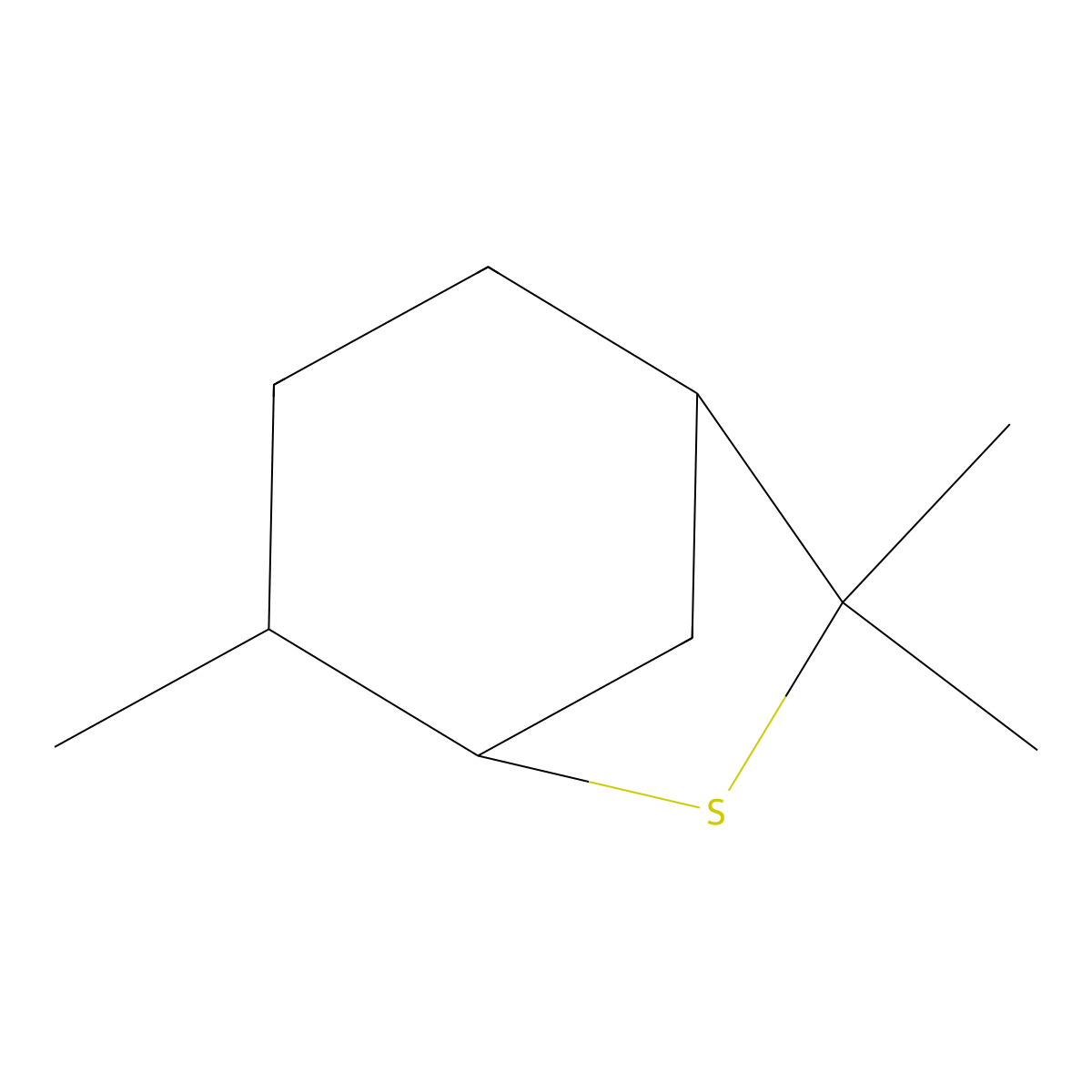 2,8-Epithio-cis-p-menthane, (+-)- molecular structure, CAS 68398-18-5