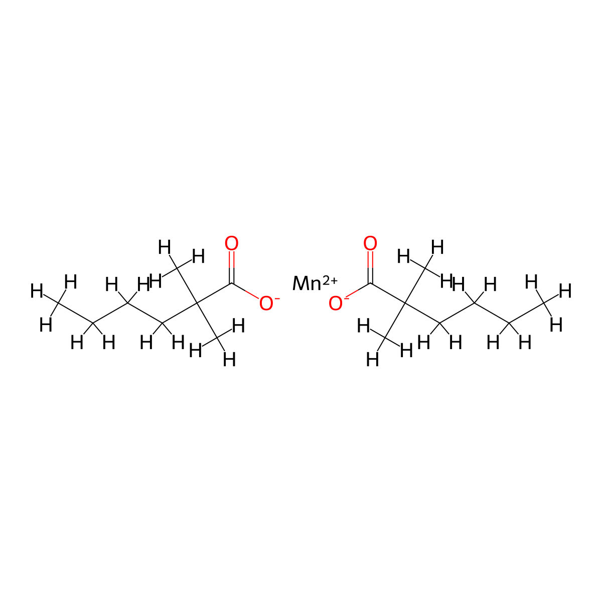 Hexanoic acid, dimethyl-, manganese(2+) salt (2:1) molecular structure, CAS 68398-21-0