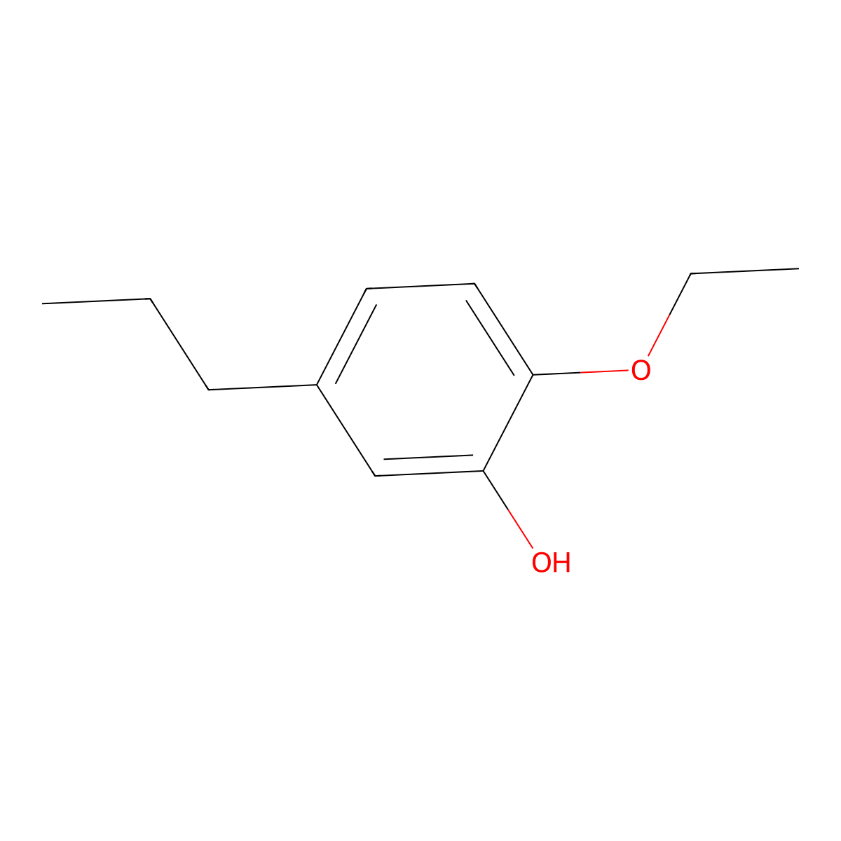 2-Ethoxy-5-propylphenol molecular structure, CAS 68399-69-9