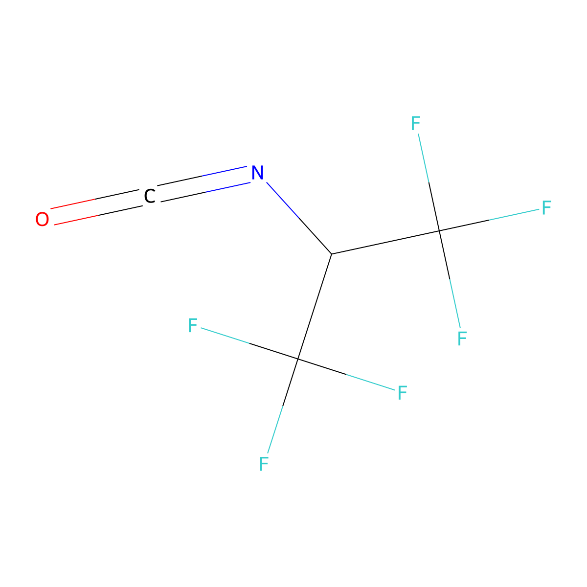 1,1,1,3,3,3-Hexafluoro-2-isocyanatopropane molecular structure, CAS 684-29-7