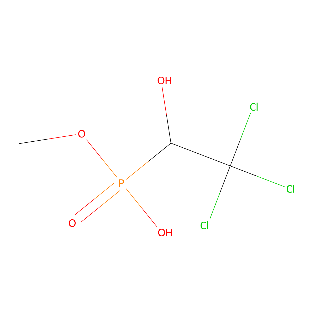 Desmethyl-trichlorfon molecular structure, CAS 684-31-1