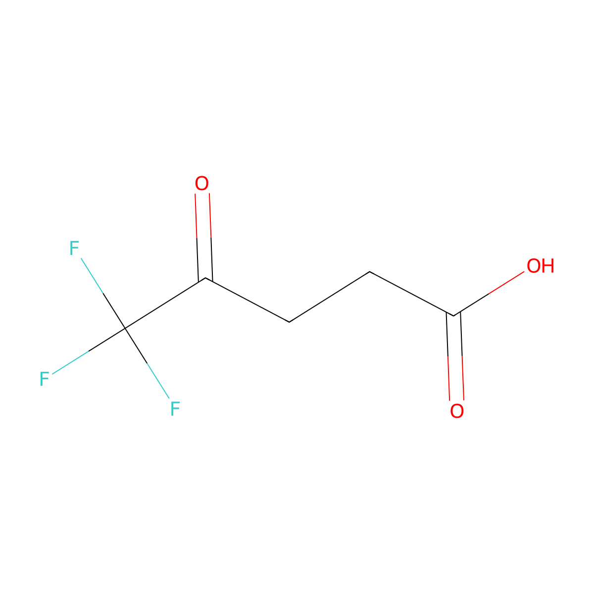 5,5,5-Trifluoro-4-oxopentanoic acid molecular structure, CAS 684-76-4