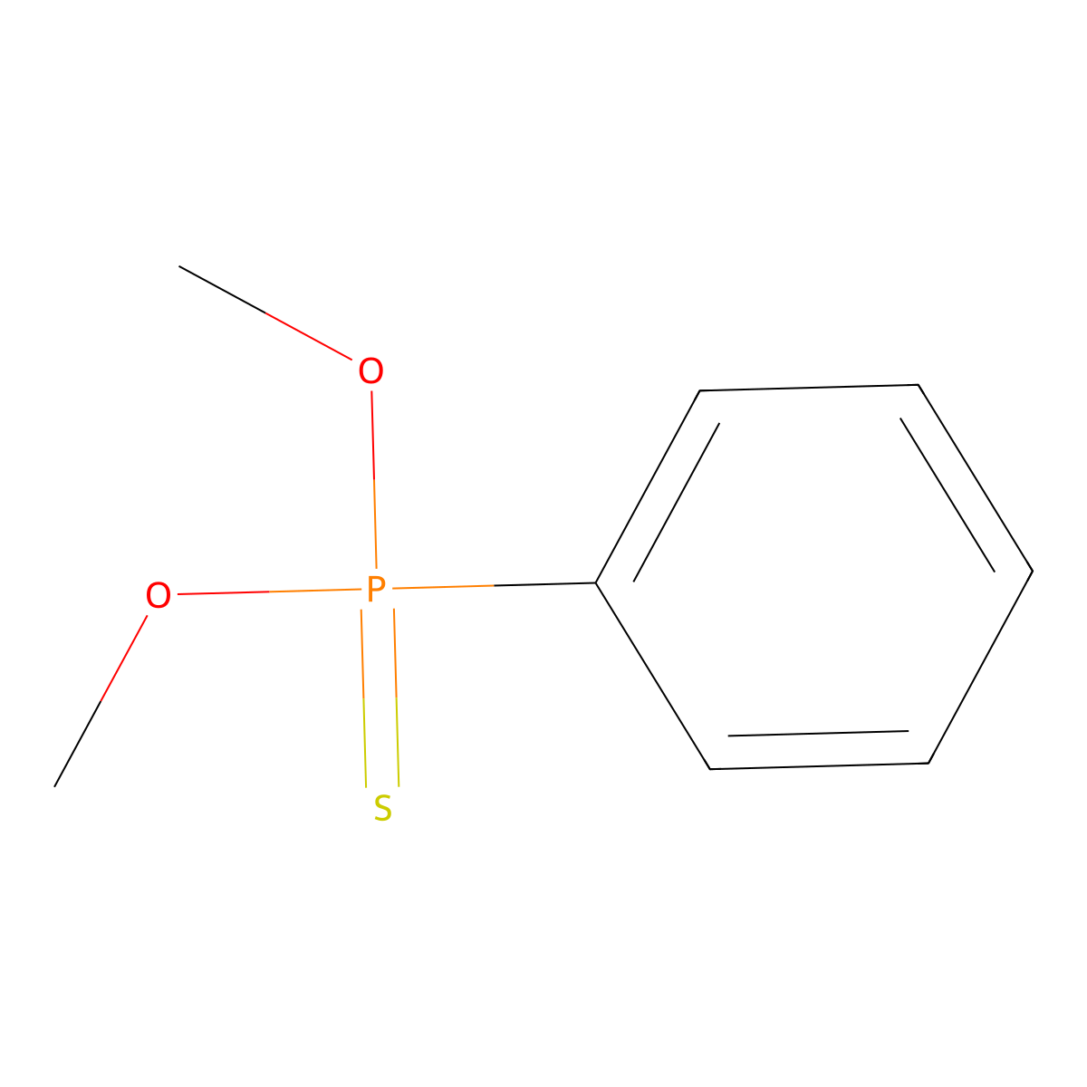 O,O-Dimethyl P-phenylphosphonothioate molecular structure, CAS 6840-11-5