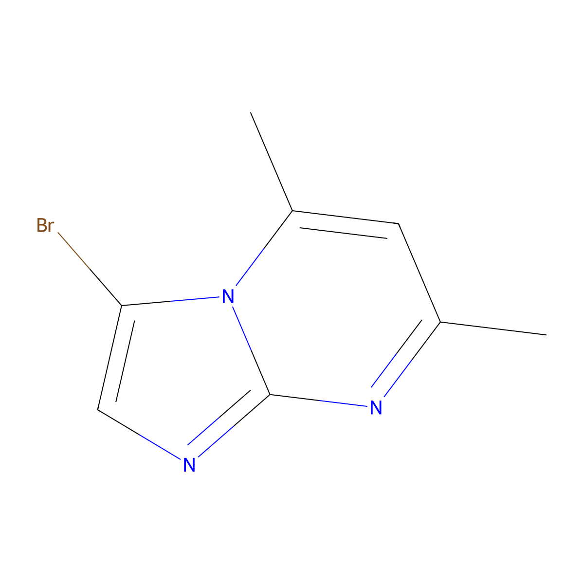 3-Bromo-5,7-dimethylimidazo[1,2-a]pyrimidine molecular structure, CAS 6840-20-6