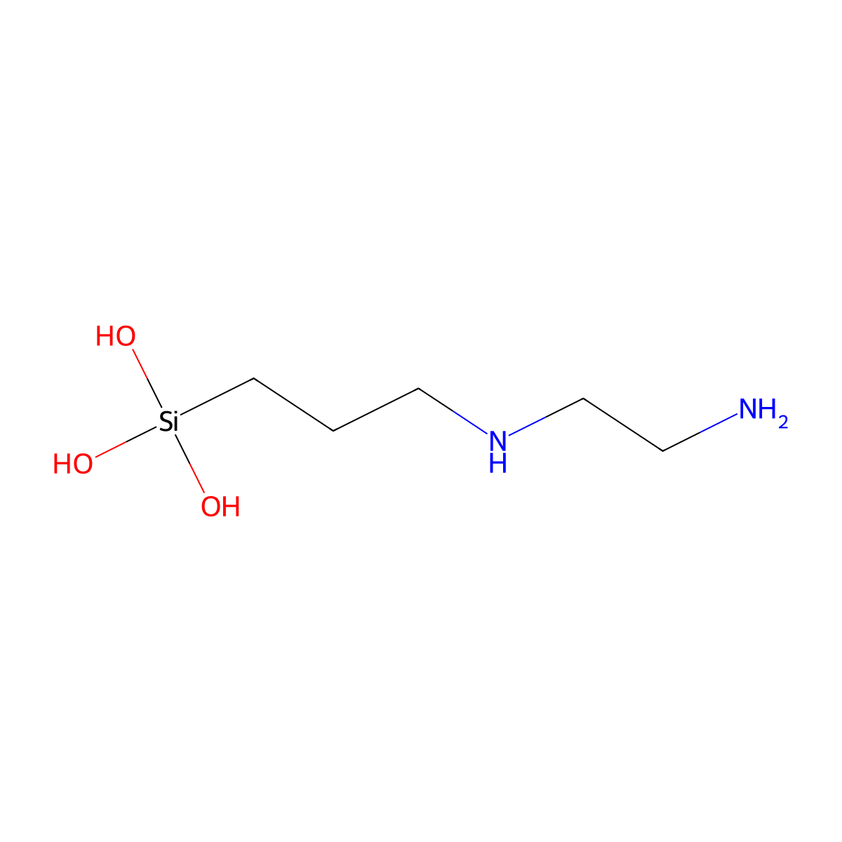 (3-((2-Aminoethyl)amino)propyl)silanetriol molecular structure, CAS 68400-09-9