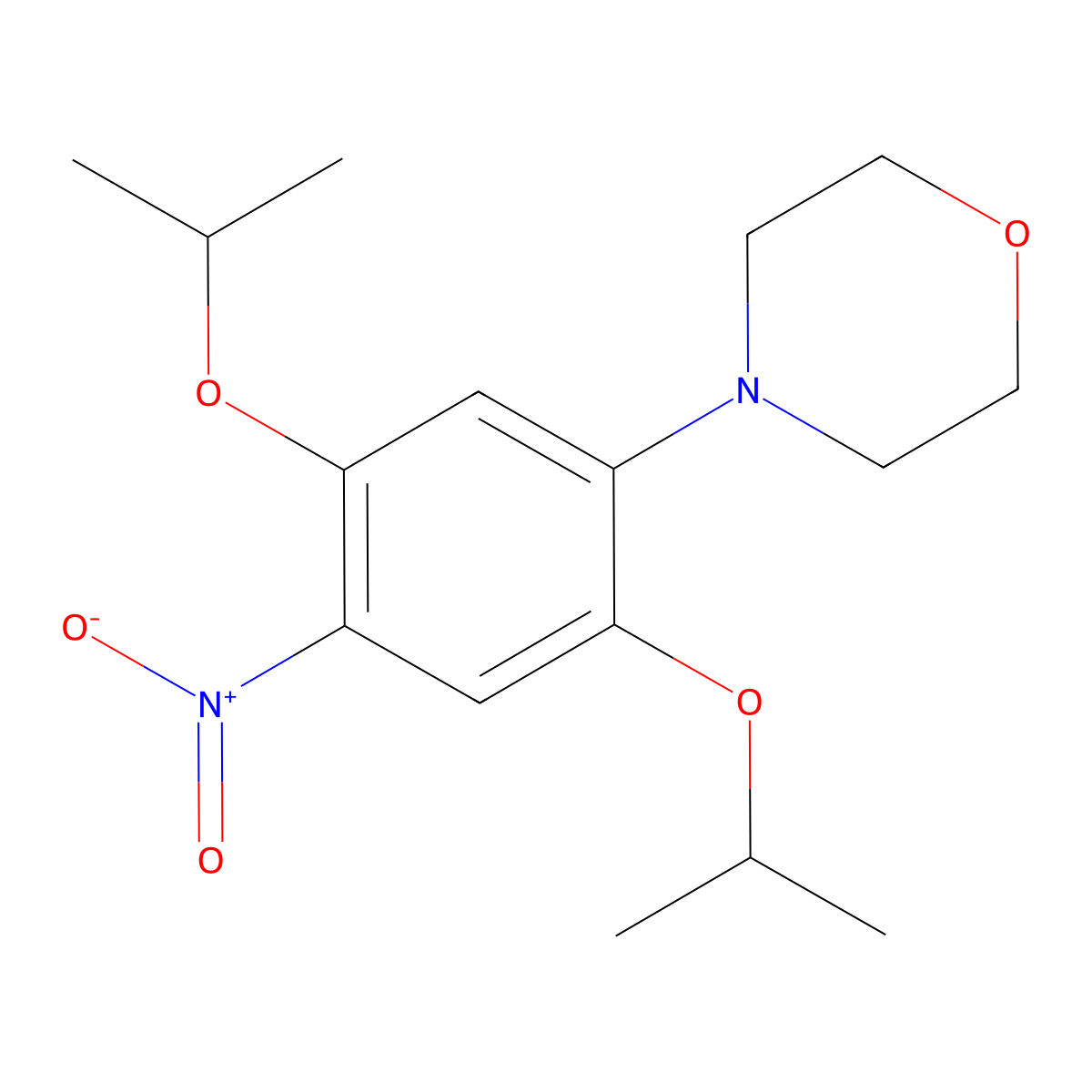 4-(2,5-Bis(1-methylethoxy)-4-nitrophenyl)morpholine molecular structure, CAS 68400-49-7