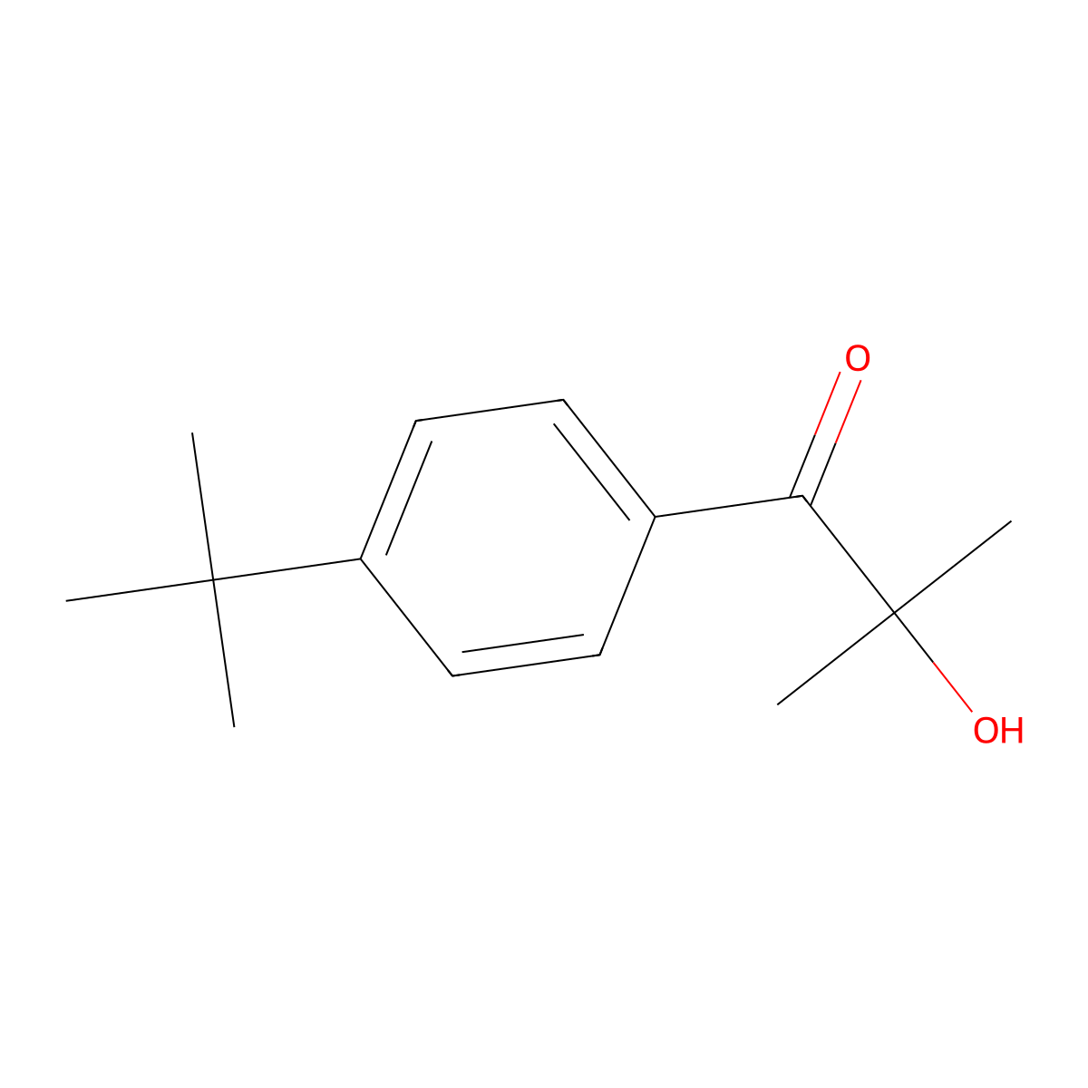 1-(4-tert-Butylphenyl)-2-hydroxy-2-methyl-1-propanone molecular structure, CAS 68400-54-4