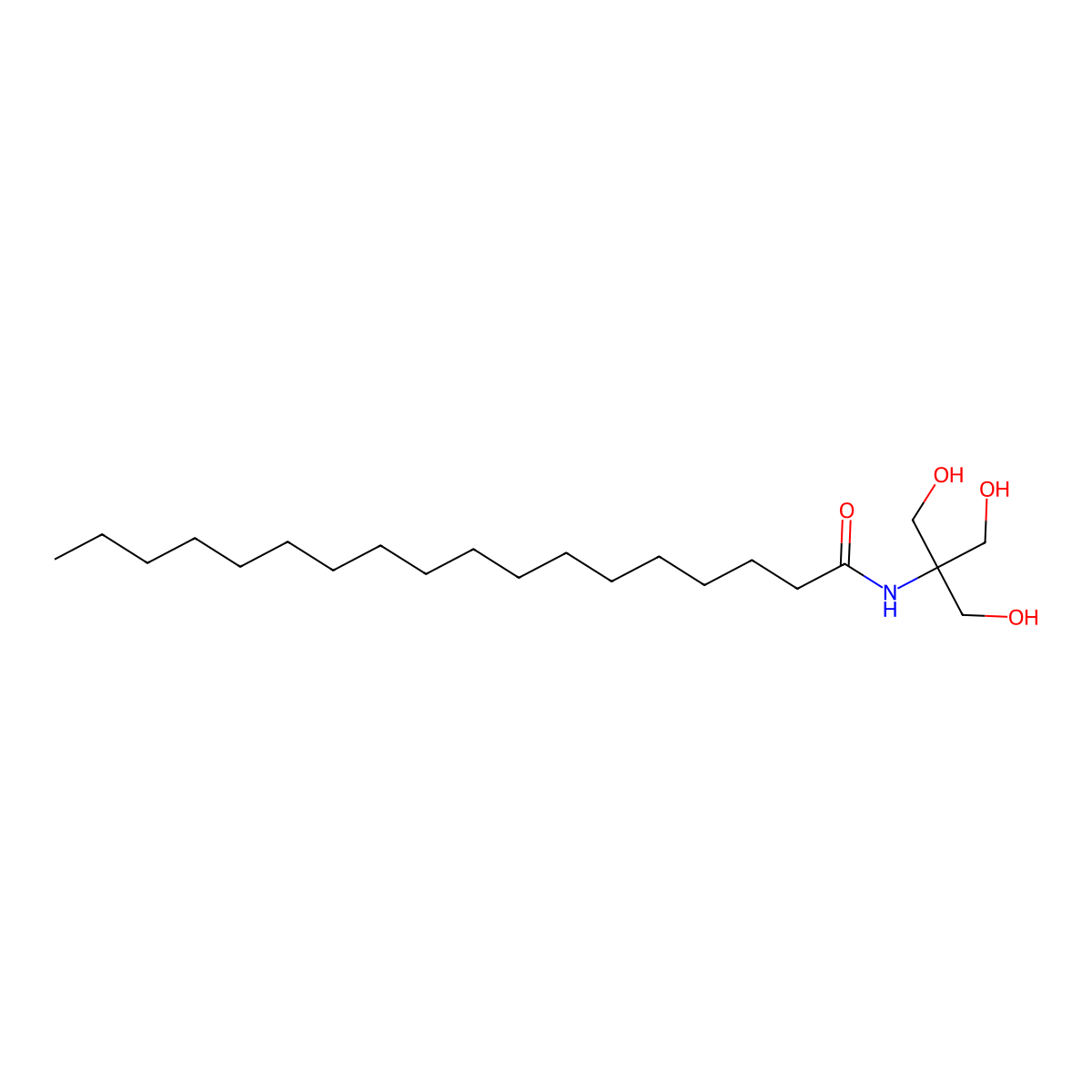 Octadecanamide, N-[2-hydroxy-1,1-bis(hydroxymethyl)ethyl]- molecular structure, CAS 68400-57-7